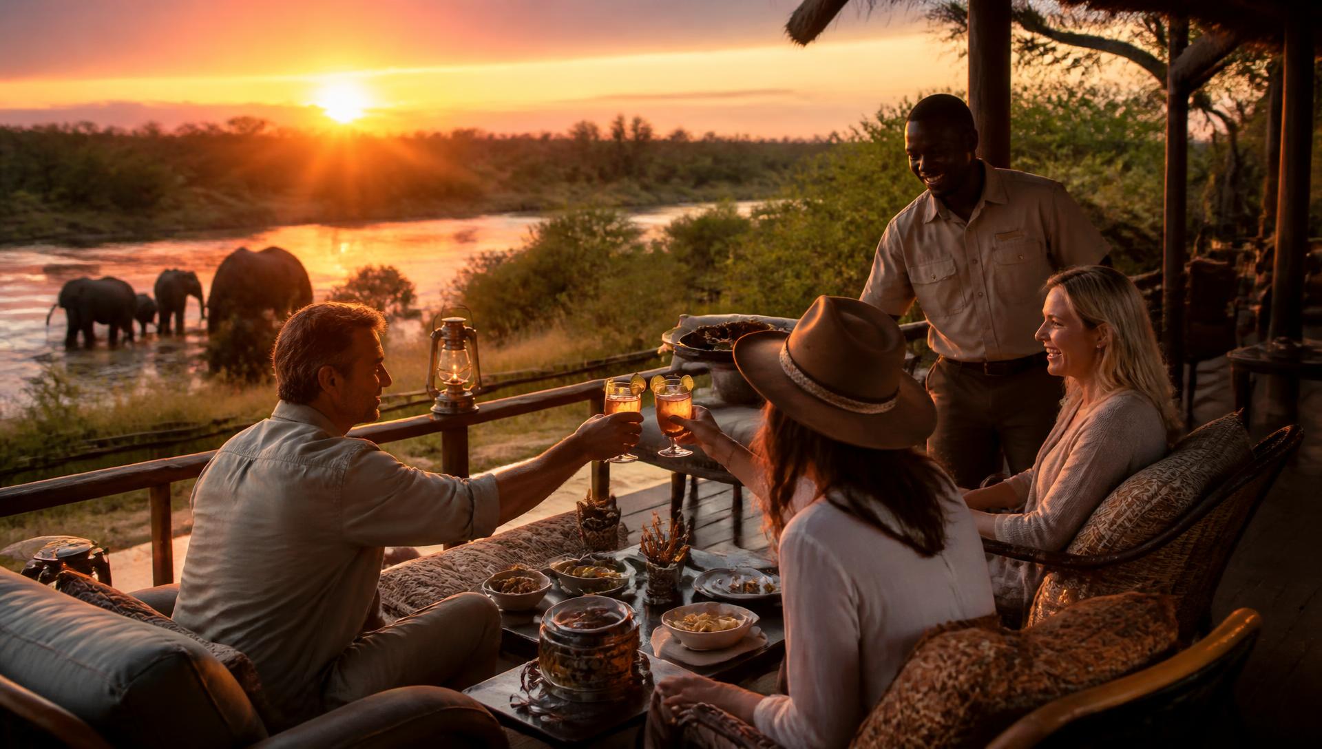 Travel trade professionals reviewing a Southern Africa itinerary map in a boardroom